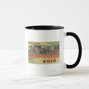 Nelsonville, Ohio - große Buchstabe-Szenen Tasse
