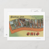 Nelsonville, Ohio - Große Buchstabenszenen Postkarte (Vorne/Hinten)