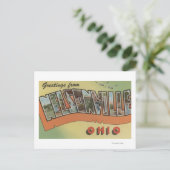 Nelsonville, Ohio - Große Buchstabenszenen Postkarte (Stehend Vorderseite)