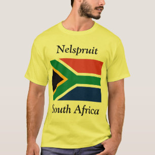 Nelspruit, Südafrika mit südafrikanischer Flagge T-Shirt