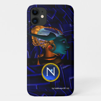 NEMEN/HYPER ANDROID, Monogramm der blauen Science Case-Mate iPhone Hülle