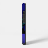 NEMEN/HYPER ANDROID, Monogramm der blauen Science iPhone Hülle (Linke Seite)