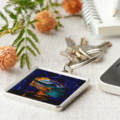 NEMES / HYPER ANDROID Science Fiction Blaues Metal Schlüsselanhänger (Seite)