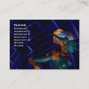 NEMES / Kybernetik, Maschinenbauingenieur, blau Visitenkarte