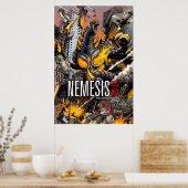 Nemesis - Ein Kaiju-Poster - Kunst von Matt Frank Poster (Küche)