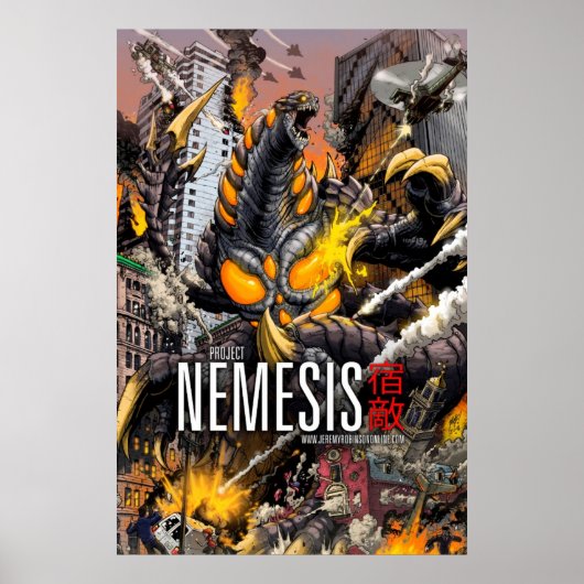 Nemesis - Ein Kaiju-Poster - Kunst von Matt Frank Poster (Vorne)