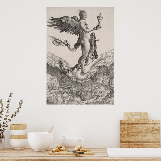 Nemesis, Gravur von Albrecht Durer Poster (Küche)