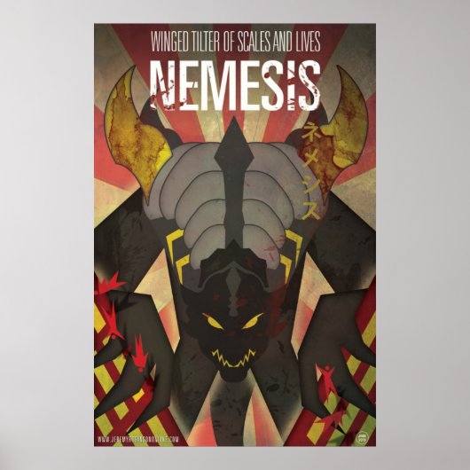 Nemesis Kaiju Poster - Kunst von James Biggie (Vorne)