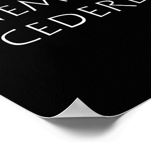 Nemini cedere poster (Ecke)