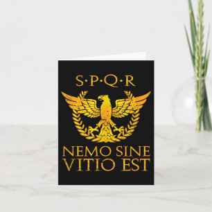 Nemo Sine Vitio Est Spqr Seneca Quote Stoic Karte