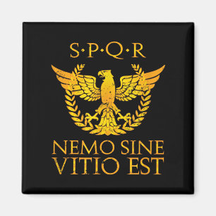 Nemo Sine Vitio Est Spqr Seneca Quote Stoic Magnet