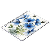 Nemophila - Aquarellblumen Notizblock (Linke Seite)