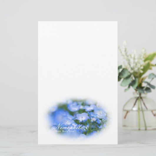 NEMOPHILA(Baby Blue Eyes) Briefpapier (Stehend Vorderseite)