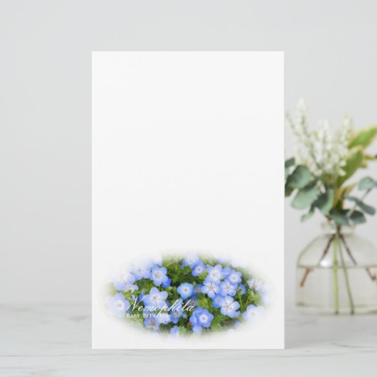 NEMOPHILA(Baby Blue Eyes) Briefpapier (Stehend Vorderseite)