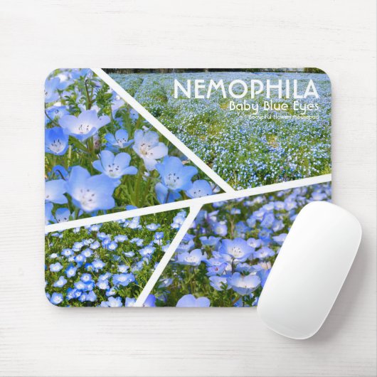 NEMOPHILA（Baby Blue Eyes） Mousepad (Mit Mouse)