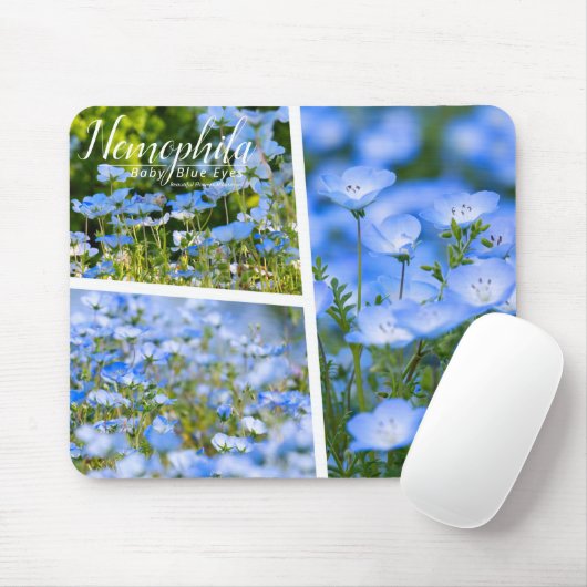 NEMOPHILA(Baby Blue Eyes) Mousepad (Mit Mouse)
