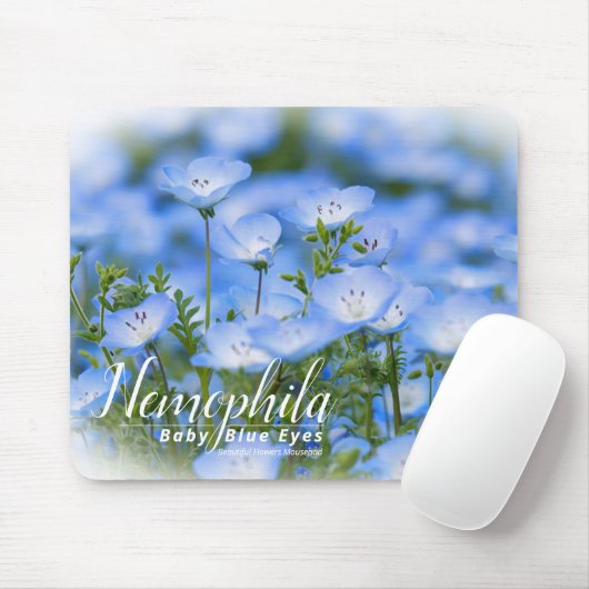 NEMOPHILA（Baby Blue Eyes） Mousepad (Mit Mouse)