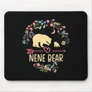 Nene Bär Weihnachten Familie Blumen Oma Xmas Mousepad