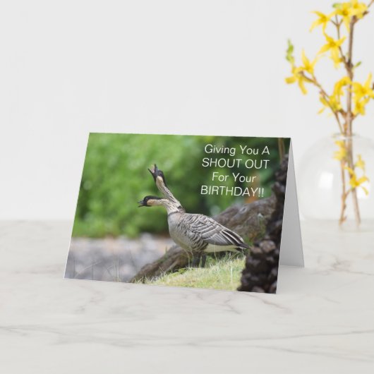 Nene Goose Karte (Gelbe Blume)