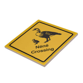 Nene Überfahrt, handeln Warnzeichen, Hawaii, USA Fliese
