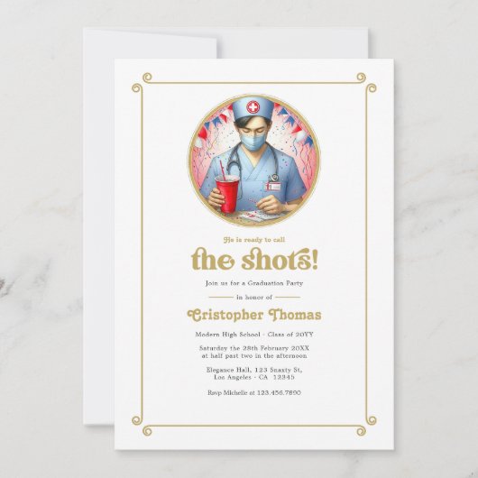 "Nenn die Erschießungen" Männliche Krankenpflege G Einladung (Vorderseite)