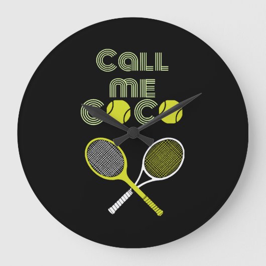 Nenn mich Coco Große Wanduhr (Vorderseite)