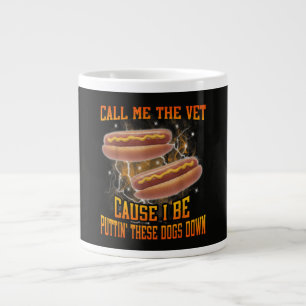 Nenn mich den Tierarzt, weil ich lustiger harter H Jumbo-Tasse