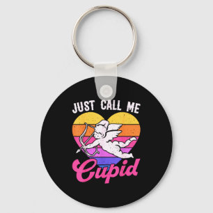 Nenn mich einfach Cupid Valentine süßer Pfeil Herz Schlüsselanhänger
