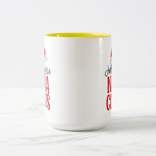 Nenn mich einfach Nana Claus-56768 Zweifarbige Tasse (Mittel)