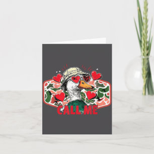 Nenne mich Stockenten-Tarnjagd-Jäger Valentinstag Dankeskarte