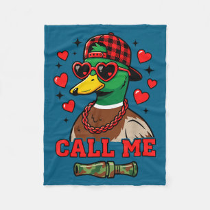 Nenne mich Stockentenjagd Frohen Valentinstag Fleecedecke