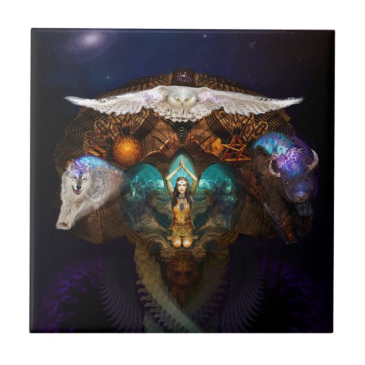 Nennen der Geist-Tiere Fliese (Vorderseite)