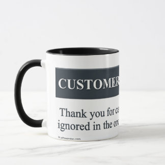 Nennen der Kundendienst-Linie Tasse