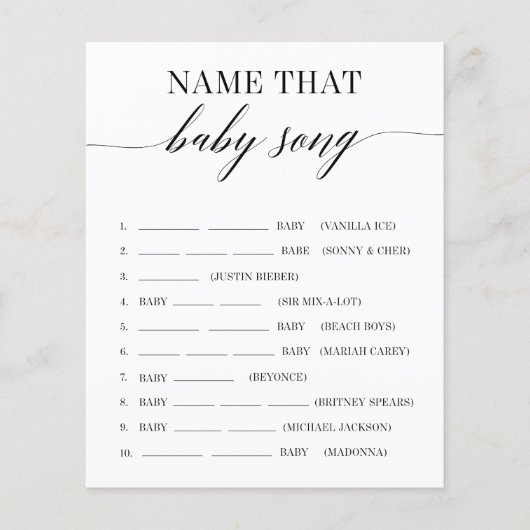 Nennen Sie das Baby Song Minimalistisch Baby Shoot (Vorderseite)