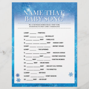 Nennen Sie das Baby Song [Snowy Blue] Briefbogen
