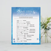 Nennen Sie das Baby Song [Snowy Blue] Briefbogen (Stehend Vorderseite)