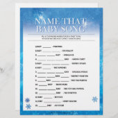 Nennen Sie das Baby Song [Snowy Blue] Briefbogen (Vorne/Hinten)