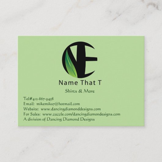 Nennen Sie dass mächtige Visitenkarten T Visitenkarte (Vorderseite)