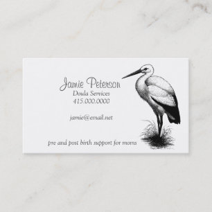 Nennen Sie die Doula Stork Business Cards Visitenkarte