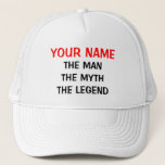 Nennen Sie die Mythos-Legende, dass Truckerkappe<br><div class="desc">Nimm die Mythos-Legende,  dass Personalizable Sport Geburtstag Geschenk Idee für Männer. Coole Kappe für Papa,  Vater,  Freund,  Großvater,  Bruder,  Ehemann,  Großvater,  Chef,  Mitarbeiter,  Bräutigam etc. Funny Quote Kopfbekleidung für Typ.</div>