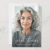 Nennen Sie ewig in unseren Herzen Foto Beerdigung  Dankeskarte (Vorderseite)