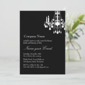 Nennen Sie Ihr Ereignis-Schwarzes großartiges Einladung (Stehend Vorderseite)