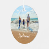 Nennen Sie Ihr Foto Weihnachtsschmuck mit Namen (Vorderseite links)