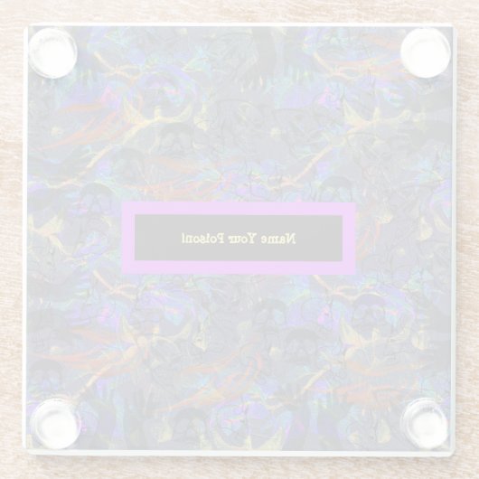 Nennen Sie Ihr Gift Glasuntersetzer (Rückseite)