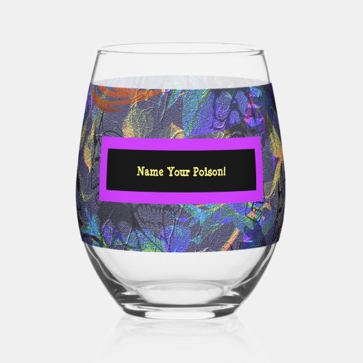 Nennen Sie Ihr Gift Weinglas Ohne Stiel (Rückseite)