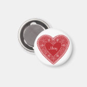 Nennen Sie Ihr Vintages Spitzenherz Magnet (Vorderseite/Rückseite)