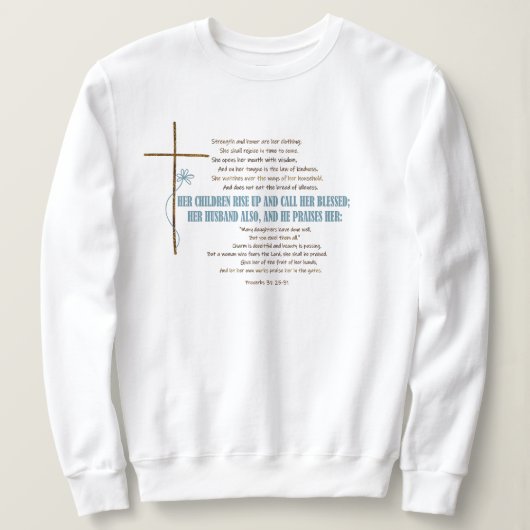 NENNEN SIE IHRE BLESSED Mama Ehefrau Sprichwörter Sweatshirt (Design vorne)