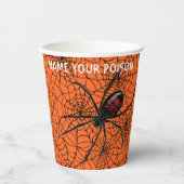 Nennen Sie Ihre Poison Black Widow Spider Hallowee Pappbecher (Vorderseite)