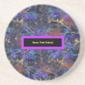 Nennen Sie Ihren Giftsandstein Getränkeuntersetzer (Vorne)