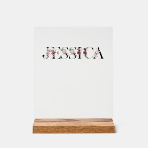 Nennen Sie Jessica. Acrylschild